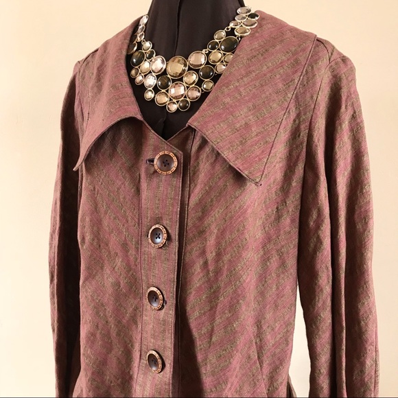 ❤️ SOLD ❤️ NWT AIMEE G DANIELLA LINEN JACKET - Picture 4 of 8